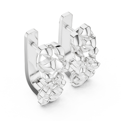 Aurevia Sculpted Linear Diamond Drop Earrings