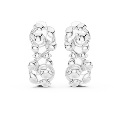 Aurevia Sculpted Linear Diamond Drop Earrings