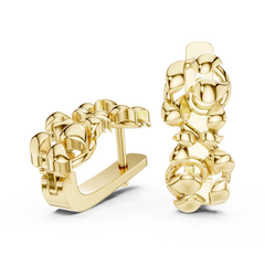 Aurevia Sculpted Linear Diamond Drop Earrings