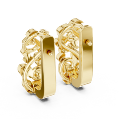 Aurevia Sculpted Linear Diamond Drop Earrings