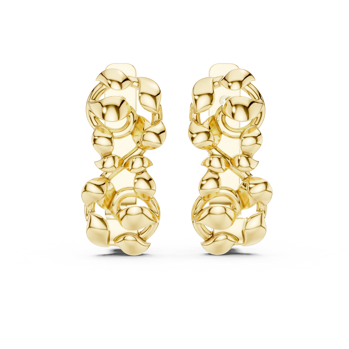 Aurevia Sculpted Linear Diamond Drop Earrings