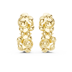 Aurevia Sculpted Linear Diamond Drop Earrings