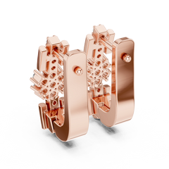 Aurevia Geometric Floral Bar Drop Earrings