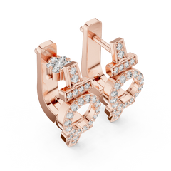 Aurevia Modern Bypass Two-Stone Bezel Earrings