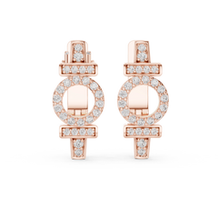 Aurevia Modern Bypass Two-Stone Bezel Earrings