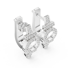 Aurevia Modern Bypass Two-Stone Bezel Earrings