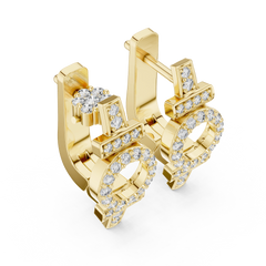 Aurevia Modern Bypass Two-Stone Bezel Earrings