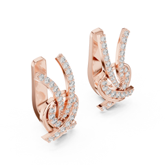 Aurevia Interlaced Ribbon Diamond Earrings