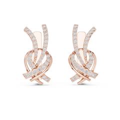Aurevia Interlaced Ribbon Diamond Earrings