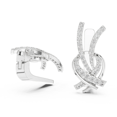 Aurevia Interlaced Ribbon Diamond Earrings