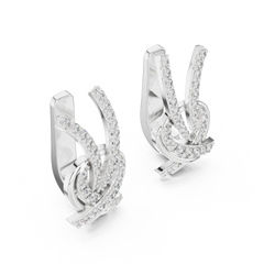 Aurevia Interlaced Ribbon Diamond Earrings