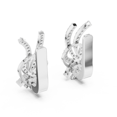Aurevia Interlaced Ribbon Diamond Earrings