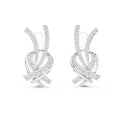 Aurevia Interlaced Ribbon Diamond Earrings