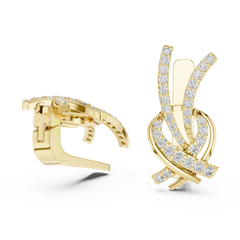 Aurevia Interlaced Ribbon Diamond Earrings