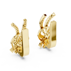 Aurevia Interlaced Ribbon Diamond Earrings