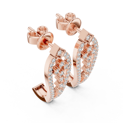 Aurevia Divine Cross Open-Frame Earrings