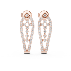 Aurevia Divine Cross Open-Frame Earrings