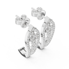 Aurevia Divine Cross Open-Frame Earrings