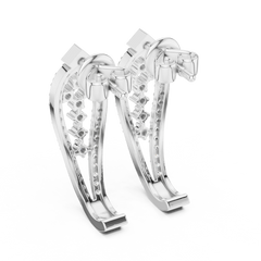 Aurevia Divine Cross Open-Frame Earrings