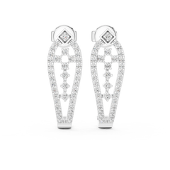 Aurevia Divine Cross Open-Frame Earrings