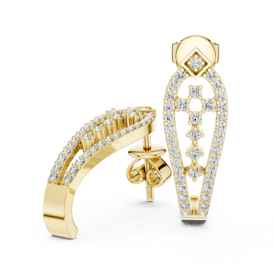 Divine Cross Open-Frame Earrings