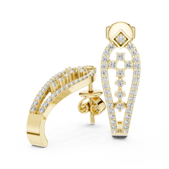 Aurevia Divine Cross Open-Frame Earrings