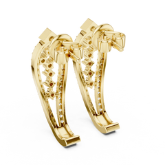 Aurevia Divine Cross Open-Frame Earrings