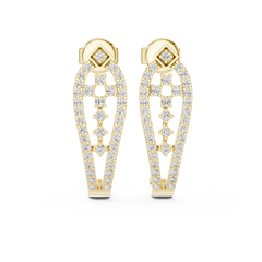 Aurevia Divine Cross Open-Frame Earrings