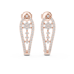 Aurevia Floral Cascade Open-Frame Earrings
