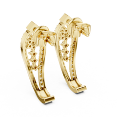 Aurevia Floral Cascade Open-Frame Earrings