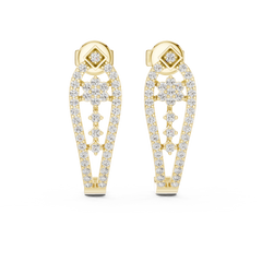 Aurevia Floral Cascade Open-Frame Earrings