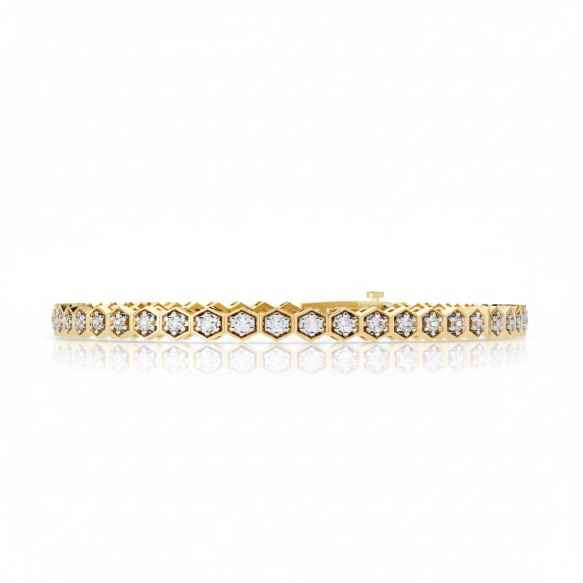 Radiant Hexagon Diamond Bracelet. #AJBR00007