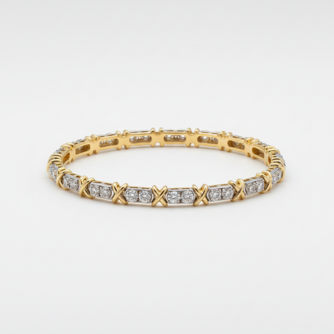 The "Affinity" Interlocking Diamond Bracelet.   #AJBR00014