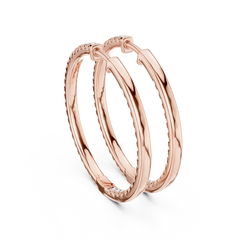 Aurevia Classic Inside-Out Pave Diamond Hoops