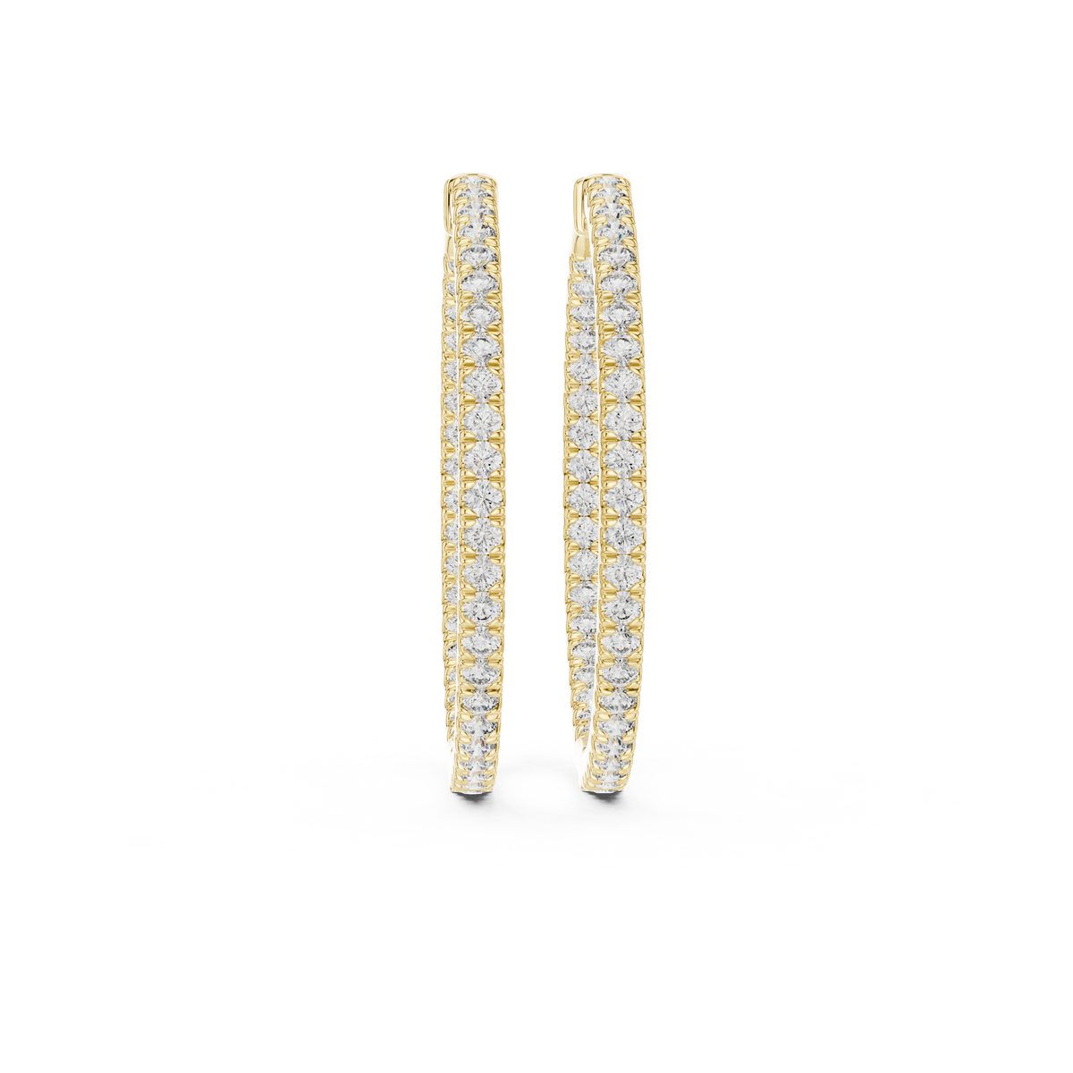 Aurevia Classic Inside-Out Pave Diamond Hoops