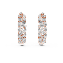 Aurevia Mosaic Cluster Hoop Earrings
