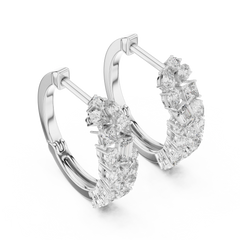 Aurevia Mosaic Cluster Hoop Earrings