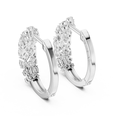Aurevia Mosaic Cluster Hoop Earrings