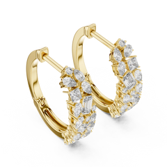 Aurevia Mosaic Cluster Hoop Earrings