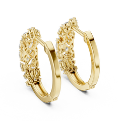 Aurevia Mosaic Cluster Hoop Earrings