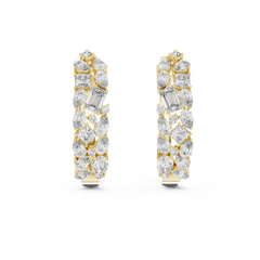 Aurevia Mosaic Cluster Hoop Earrings