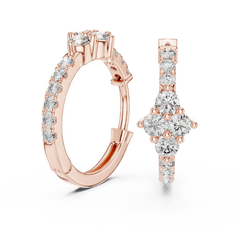 Aurevia Diamond Quadrille Hoop Earrings