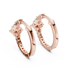 Aurevia Diamond Quadrille Hoop Earrings