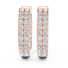 Aurevia Double-Row Brilliance Huggie Earrings