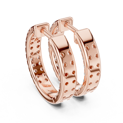 Aurevia Double-Row Brilliance Huggie Earrings