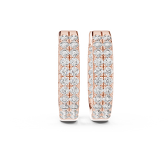 Aurevia Double-Row Brilliance Huggie Earrings