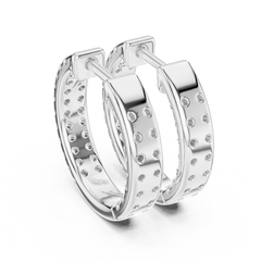 Aurevia Double-Row Brilliance Huggie Earrings