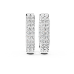 Aurevia Double-Row Brilliance Huggie Earrings