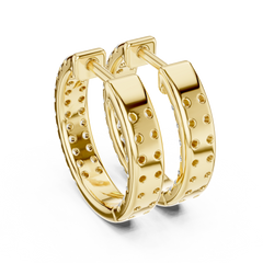 Aurevia Double-Row Brilliance Huggie Earrings