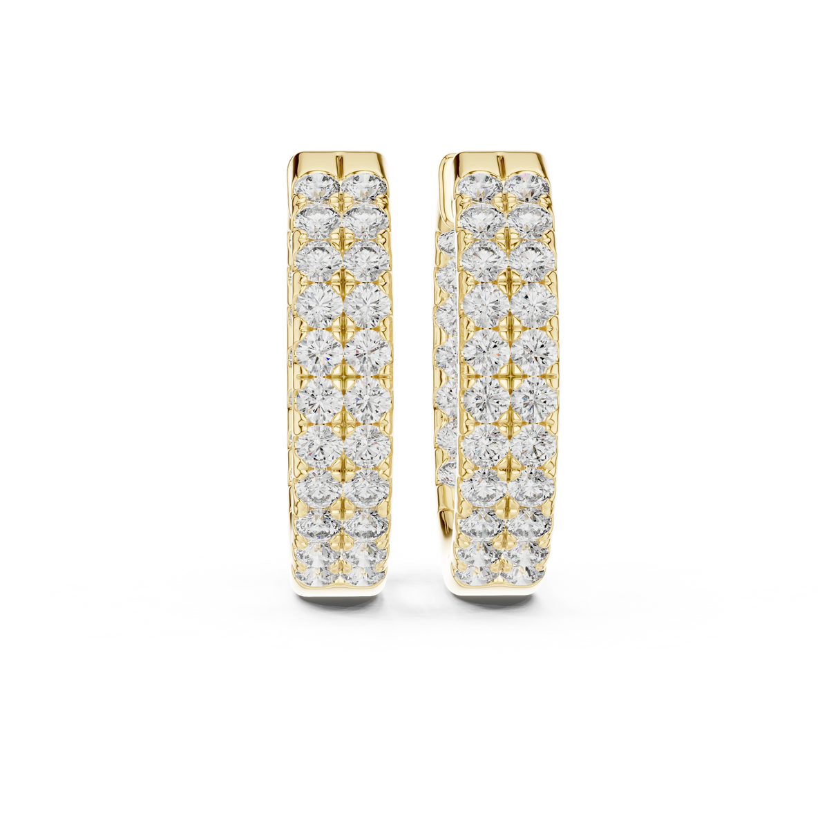 Aurevia Double-Row Brilliance Huggie Earrings
